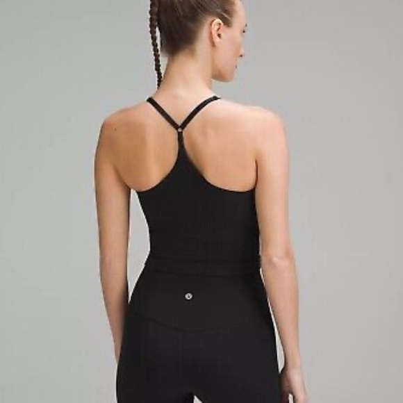 Lululemon Strappy Seamless Yoga Shelf Tank in Black - Picture 3 of 6